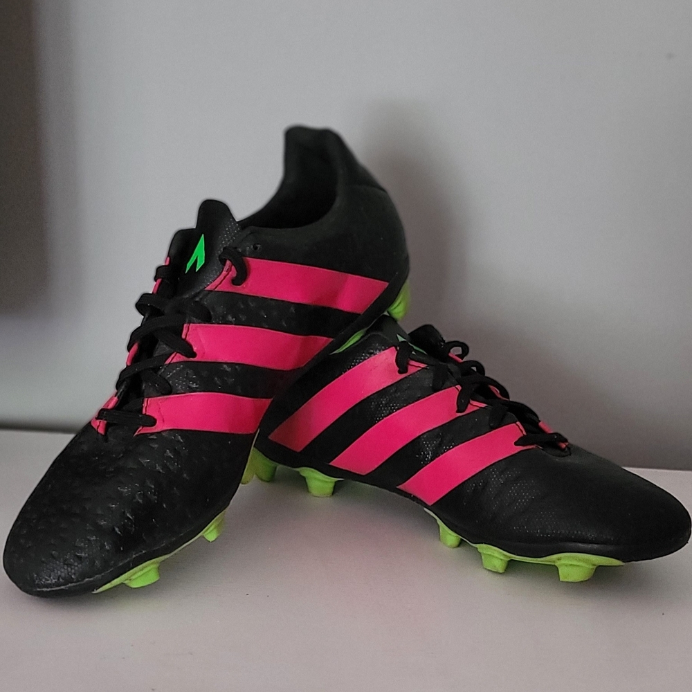 Adidas Black and Pink Soccer Cleats